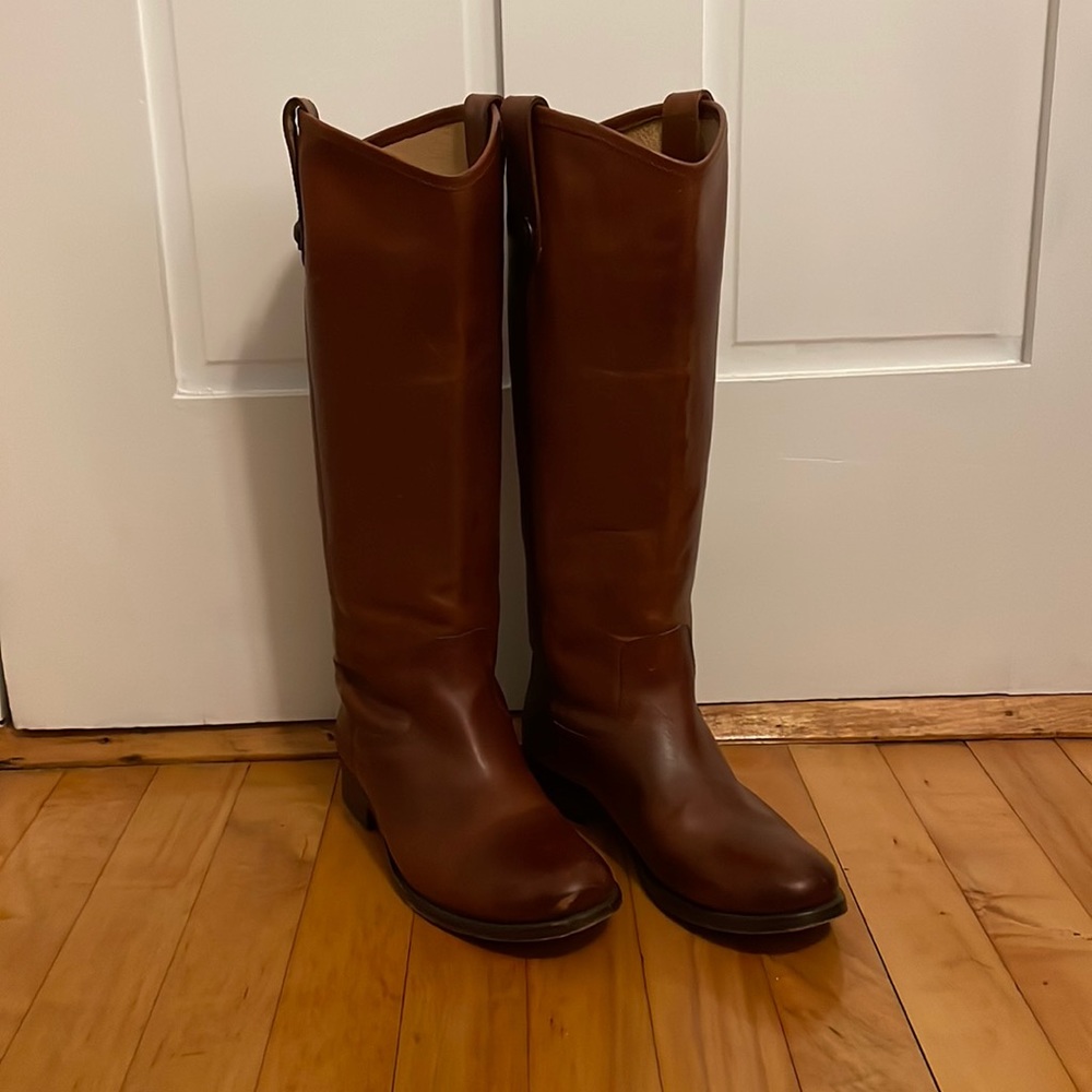 Frye Melissa Button Tall Riding Leather Boots 6 B
